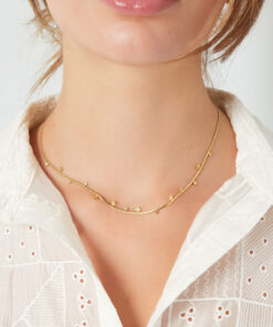 Alternative view of Klaver slangen ketting - goud