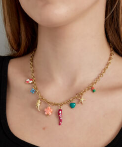 Alternative view of Peper bedel ketting - goud