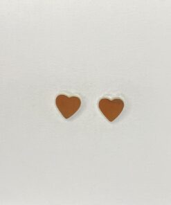 Studs platte hartjes - goud