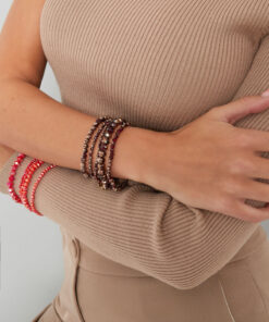 Alternative view of kralen armband - cherry