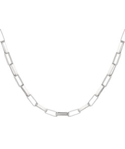 Schakelketting langwerpige schakels - zilver