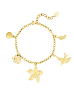 Charm bracelet spirit of nature - goud