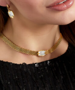 Alternative view of Ketting platte schakels - goud