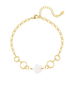 Anklet rings with flower - Gold