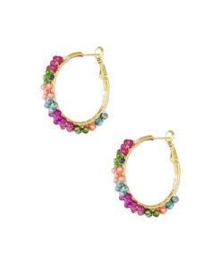 Bead fiesta oorbellen - multi