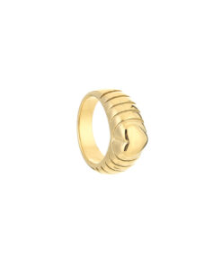 Alternative view of Zegelring hartje love ring - goud en zilver