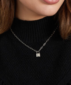 Alternative view of Necklace Little Lock - Silver