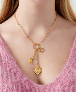 Alternative view of Ketting luminous love - Goud
