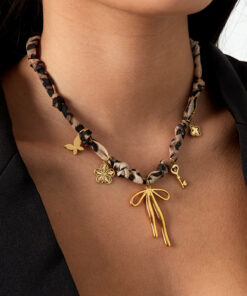 Alternative view of Leopard Trendy necklace - Gold