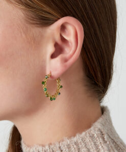 Alternative view of Bright bead oorbellen – groen/goud
