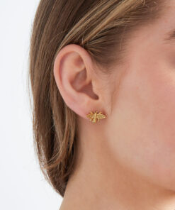 Alternative view of Bee happy earrings - Gold
