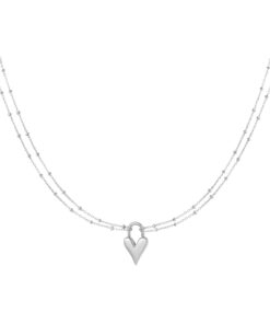 Locked love necklace - Silver
