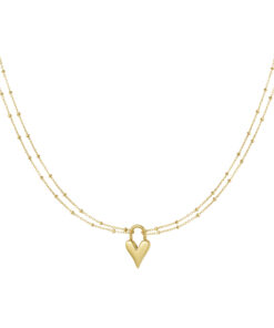 Locked love necklace - Gold