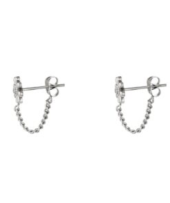 Alternative view of Ear stud flower - Silver