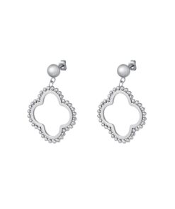 Dotted clover earrings - Silver