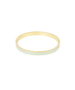 Alternative view of Slave bracelet with round print - blue Slave bracelet with round print - blue, pale pink, pink/Gold