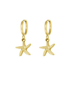 Earrings simple starfish - Gold