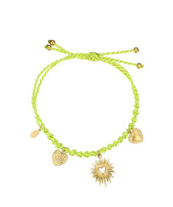 Bracelet linked in love - Green/gold