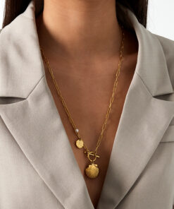 Alternative view of Shell necklace - Gold