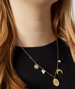 Alternative view of Moony necklace - Goud