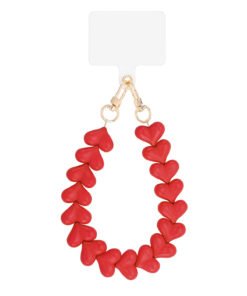 Hart telefoonkoord - rood