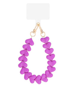 Hart telefoonkoord - fuchsia