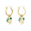 Snake groen hangers - goud