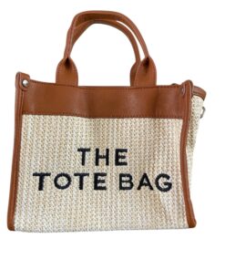 THE TOTE BAG raffia – Beige/Brown