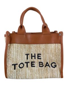 THE TOTE BAG raffia – Khaki/Brown