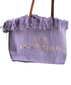 THE TOTE BAG strandtas – Paars/Beige