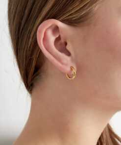 Alternative view of Refined relief oorbellen - Goud