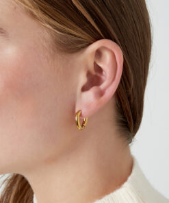 Alternative view of Gentle curve oorbellen - Goud