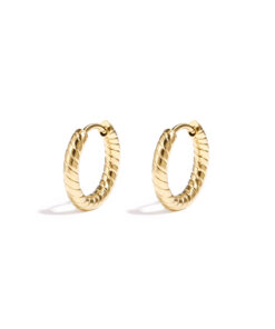 Refined relief oorbellen - Goud