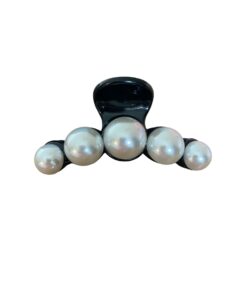 parel haarklem middel - zwart