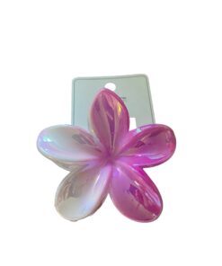 Bloemen haarklem - Roze/Wit