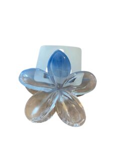 Bloemen haarklem – Metallic donker blauw