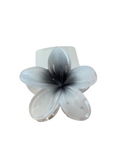 Bloemen haarklem – Zwart/Wit