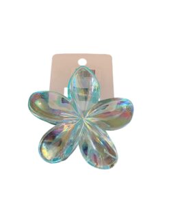 Bloemen haarklem – Metallis Blauw