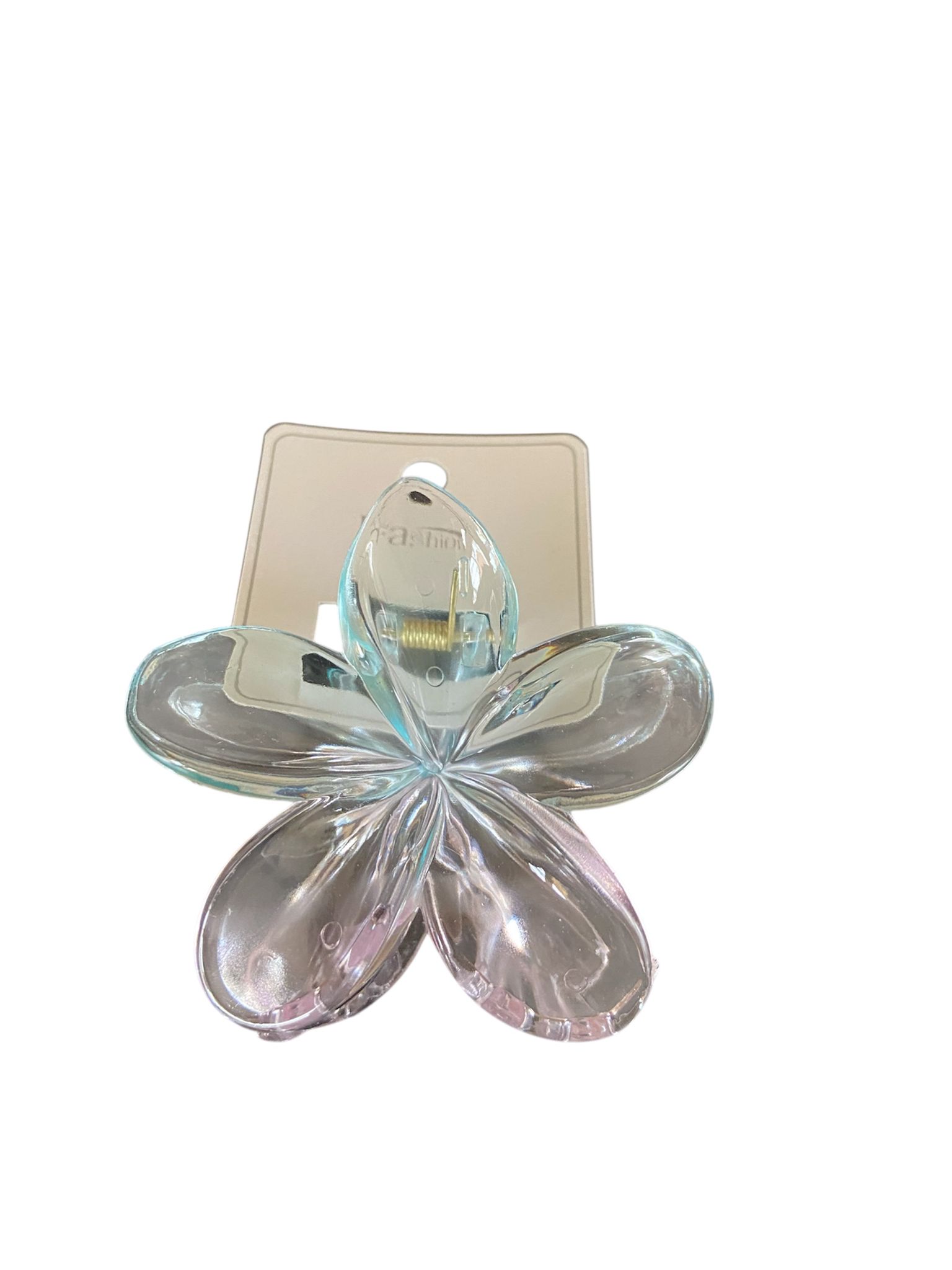 Bloemen haarklem – Metallic Blauw/Roze