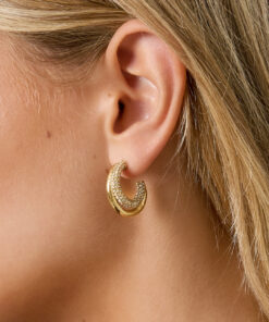 Alternative view of Cirkelvormig oorbellen - Goud