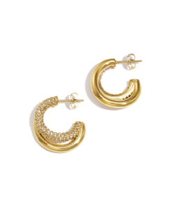 Cirkelvormig oorbellen - Goud