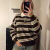 AMBIKA Mocha Stripe Polo - Chocolate Brown - Afbeelding 4